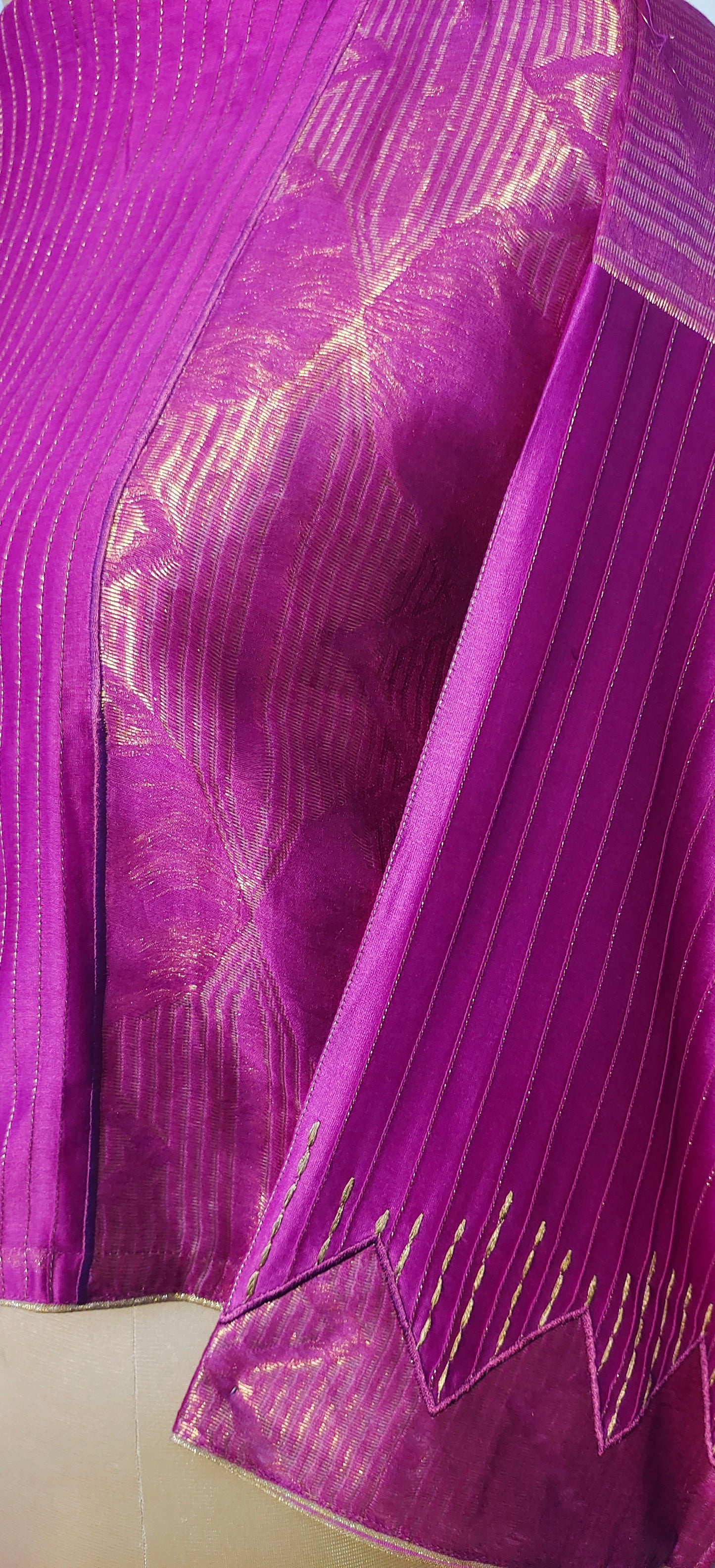 Semistitched Chanderi Ɓlouse