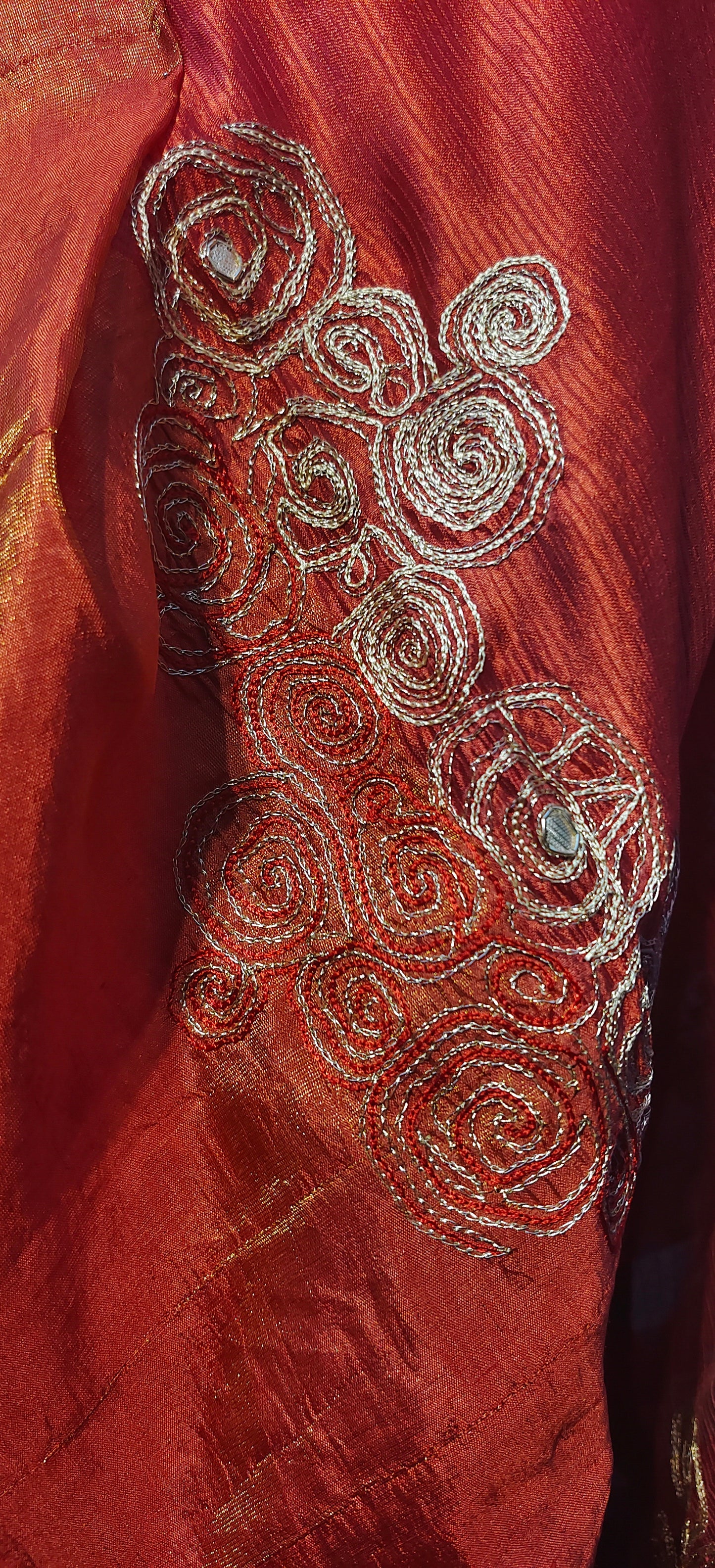 Semi Stitched Formal chanderi Suitset