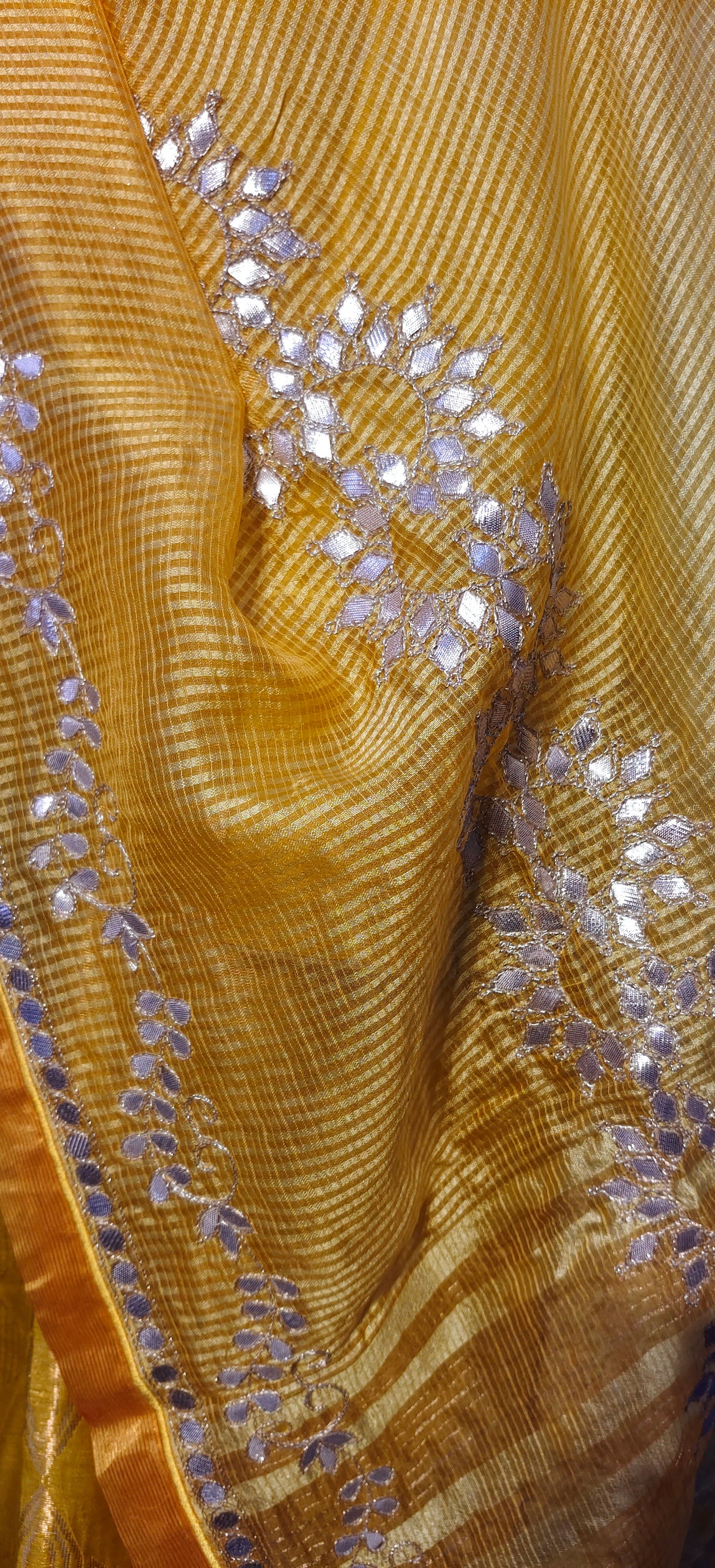 Semi Stitched Formal chanderi Suitset