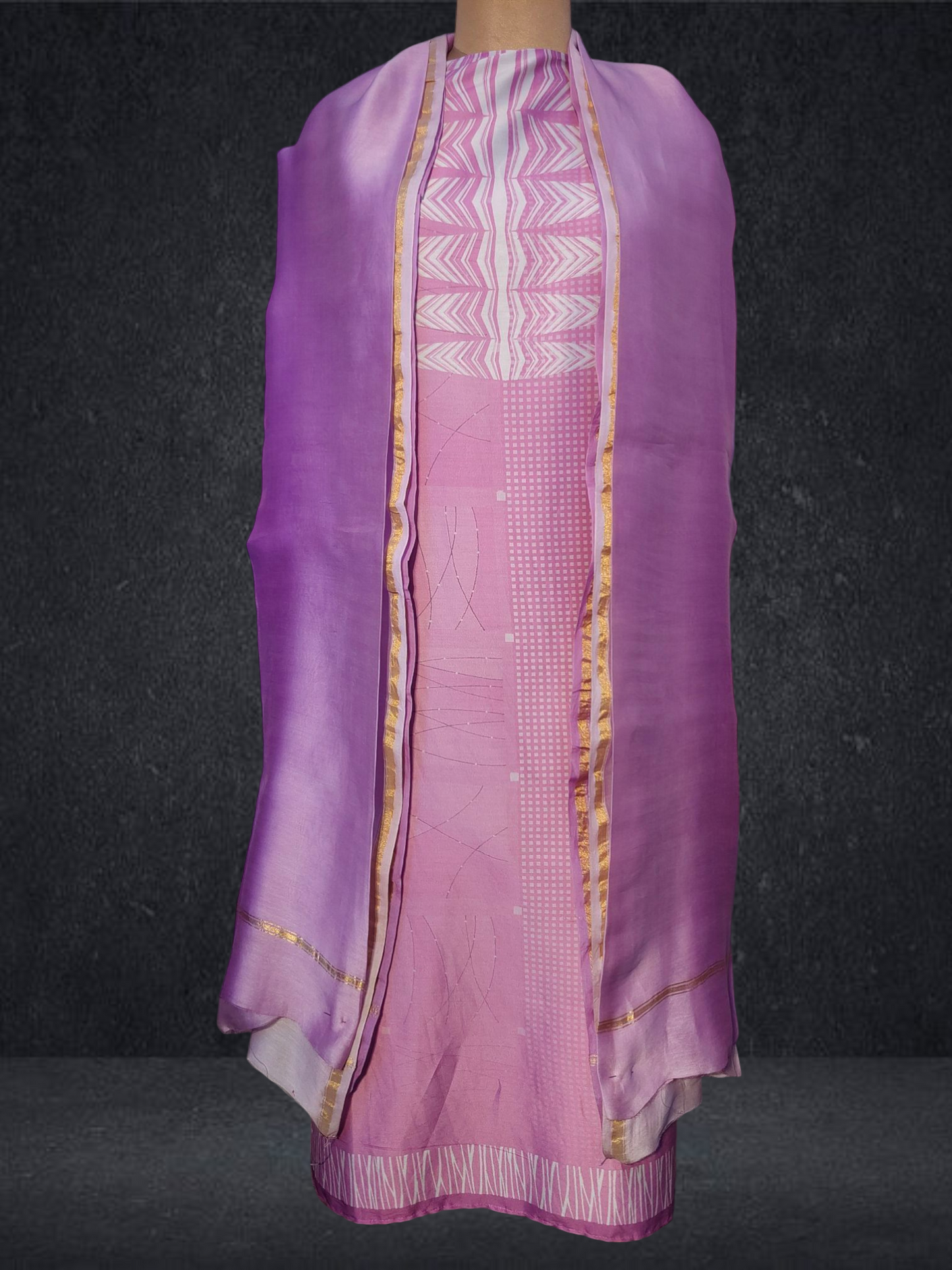 Semi Stitched Chanderi kurta VISHAL KAPUR