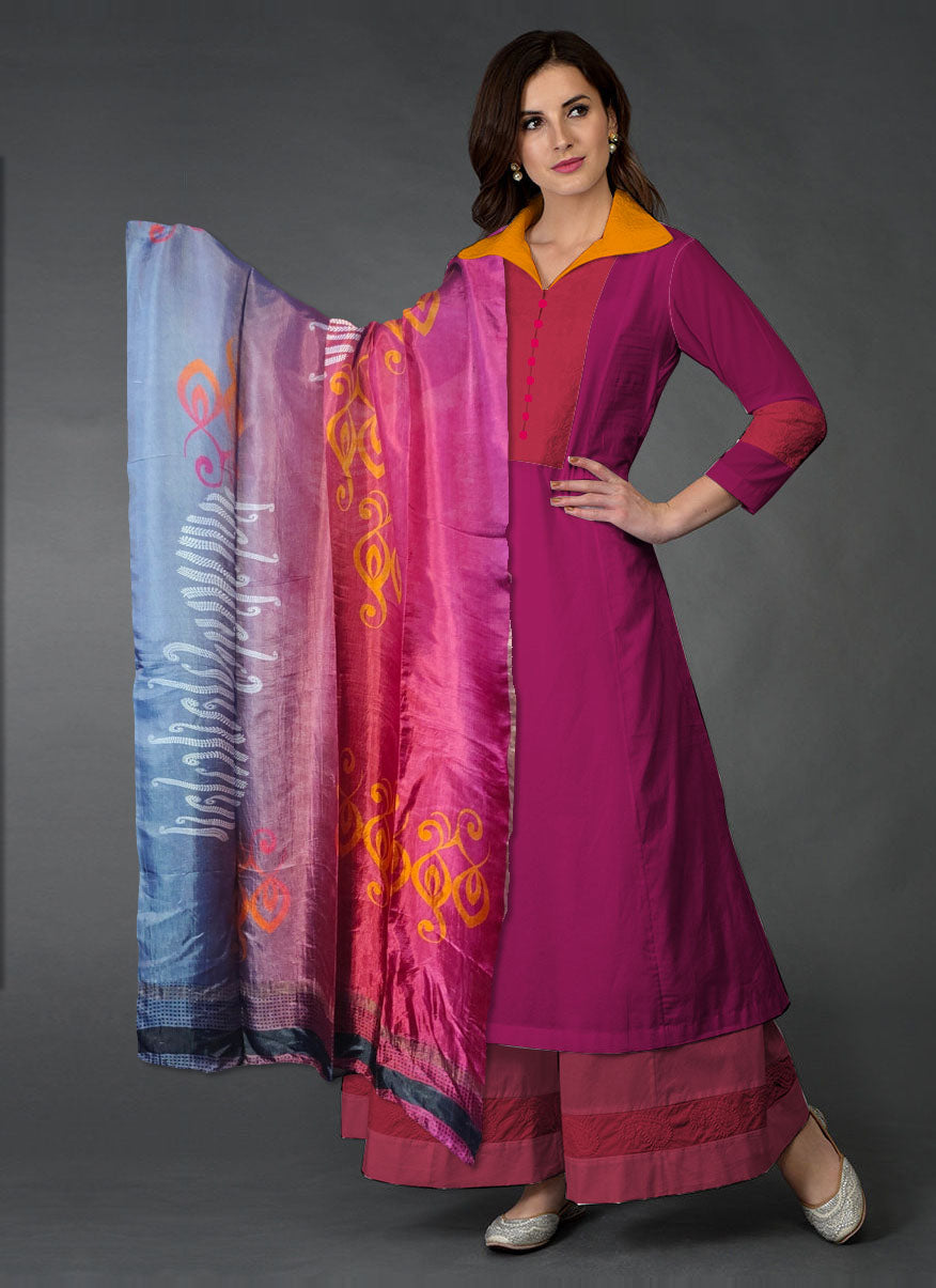 Printed Pure Silk Dupatta (VKSDNOV11DUP59) - VISHAL KAPUR