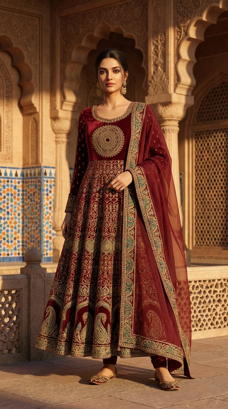 Formal embroidered Lehnga