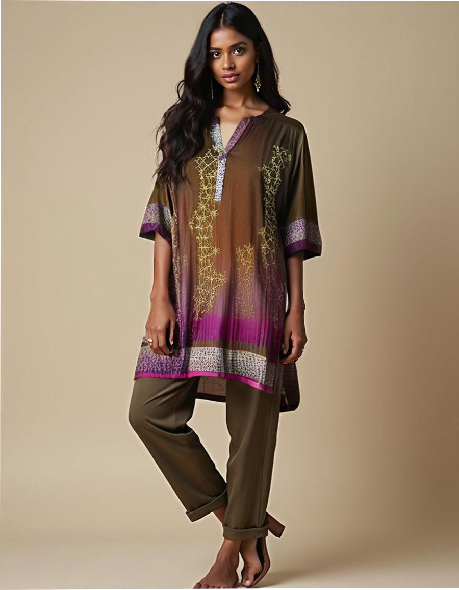 Stitched Digital Printed Short Tunic