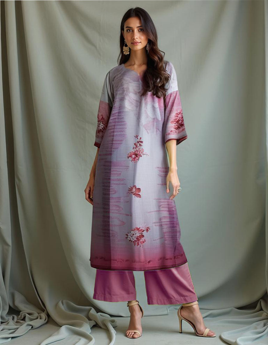 Semi Stitched Cotton Printed kurta