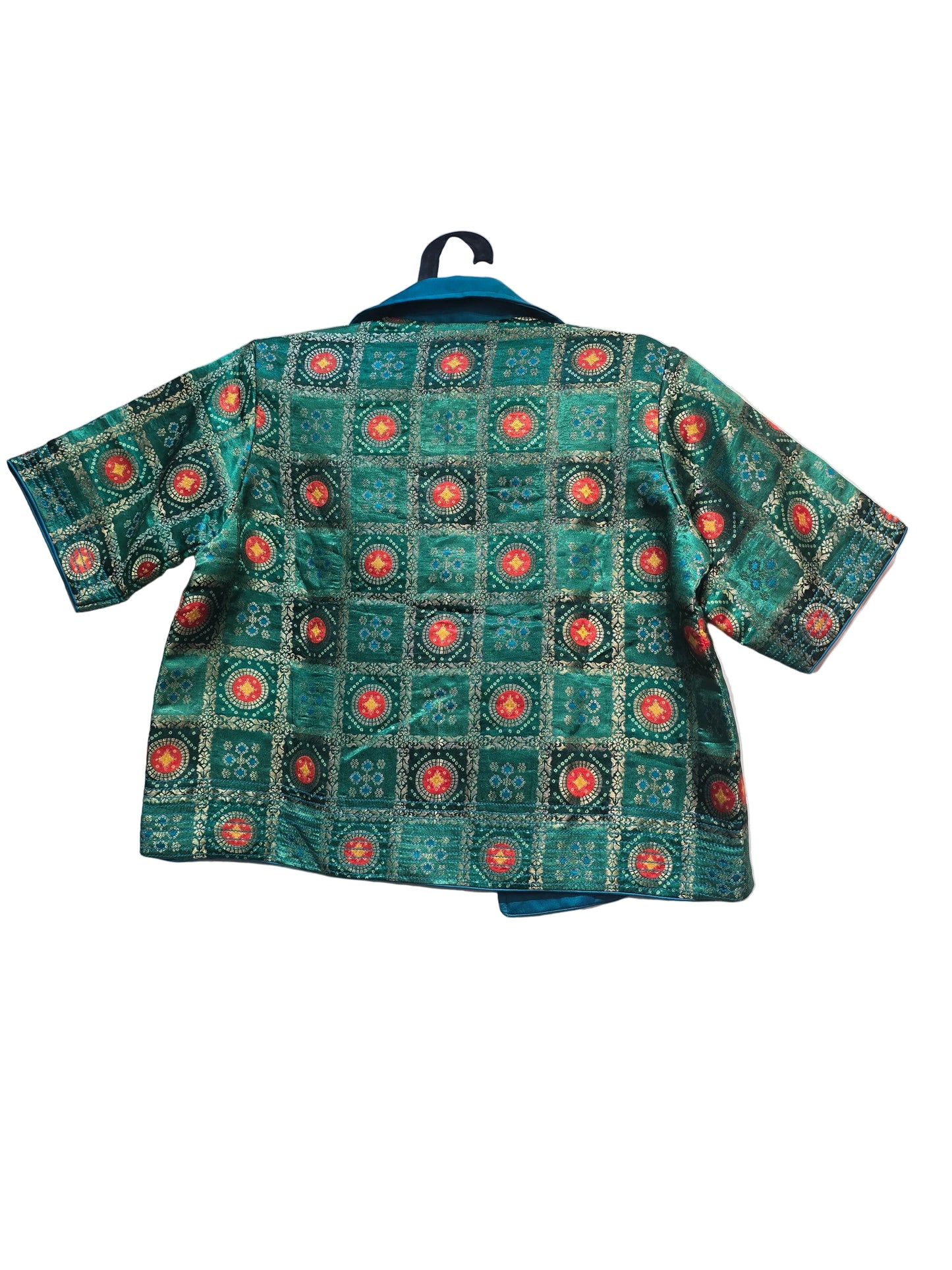 Formal Silk bandhani cropped Blazer blouse