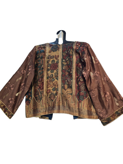 Stitched Chanderi Kalamkari Short Jacket