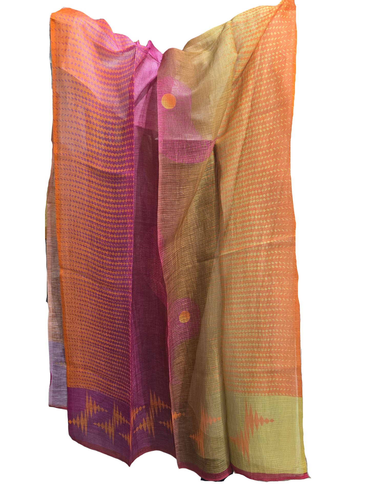 Printed silk linen Dupatta
