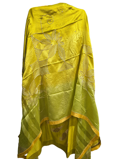 Semi Stitched Formal chanderi Suitset