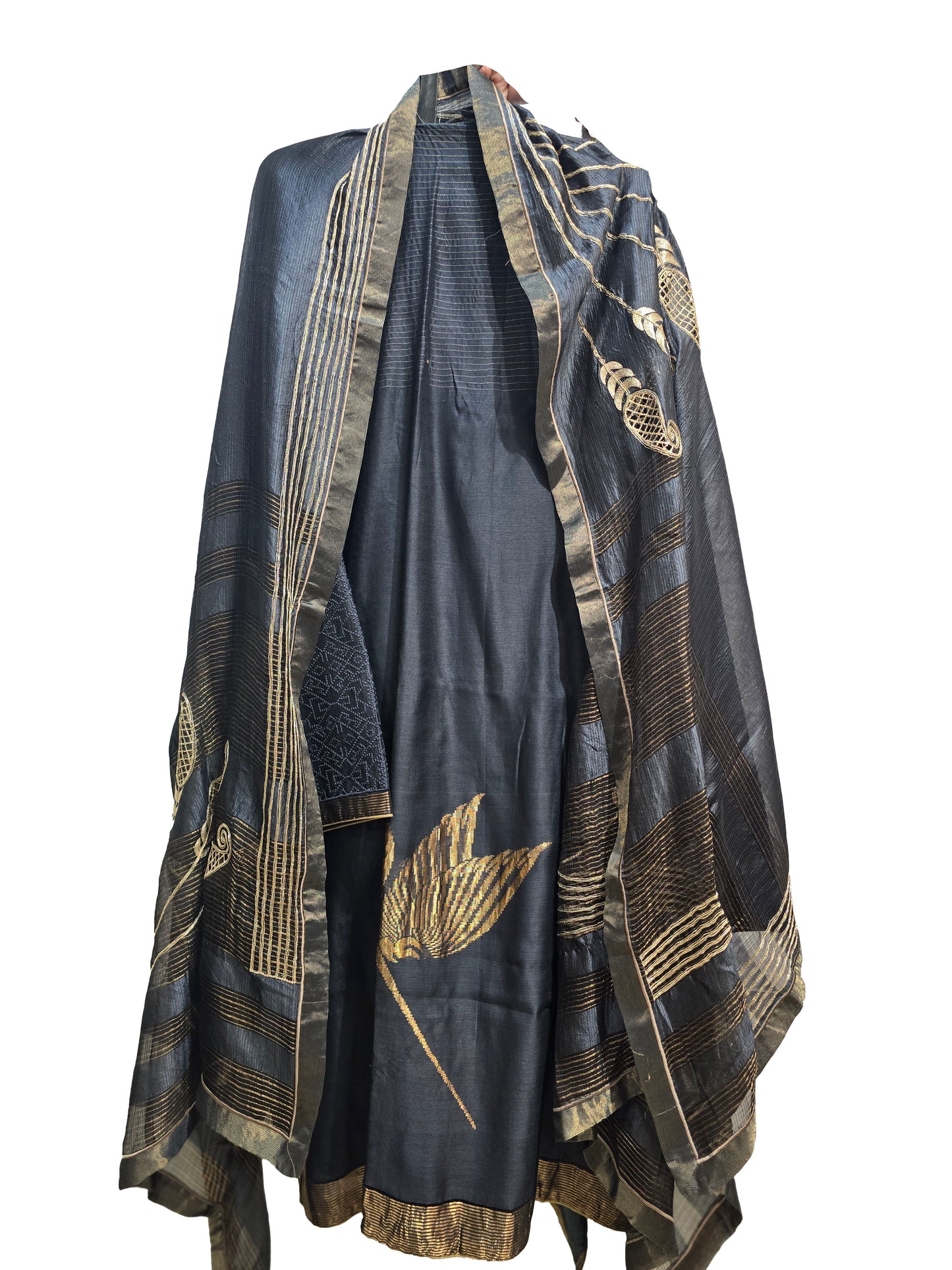 Semi Stitched Formal chanderi Suitset