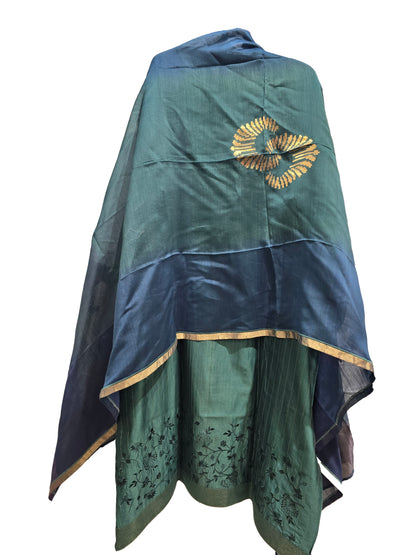 Semi Stitched Formal chanderi Suitset