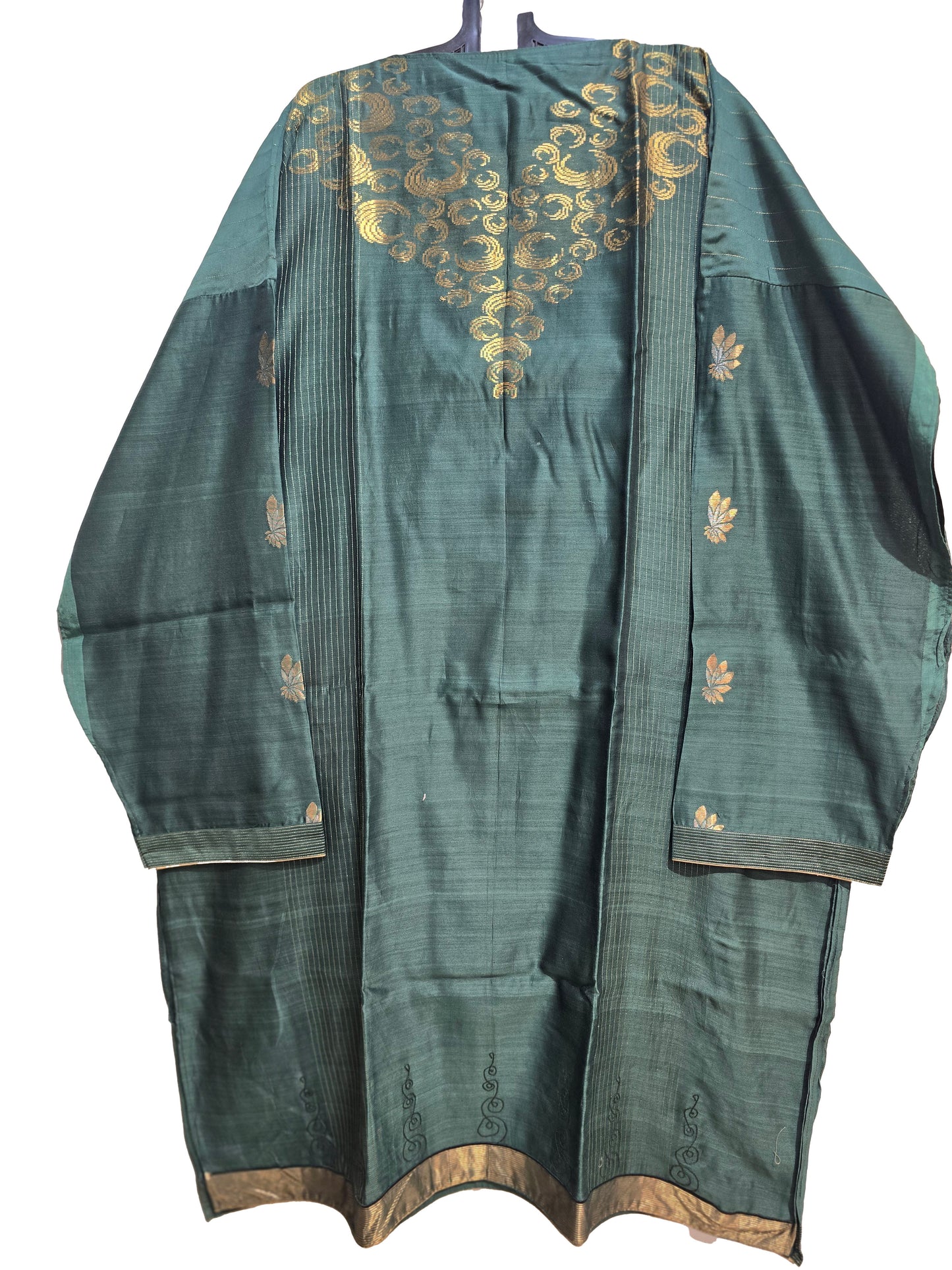 Semi Stitched Formal chanderi Suitset