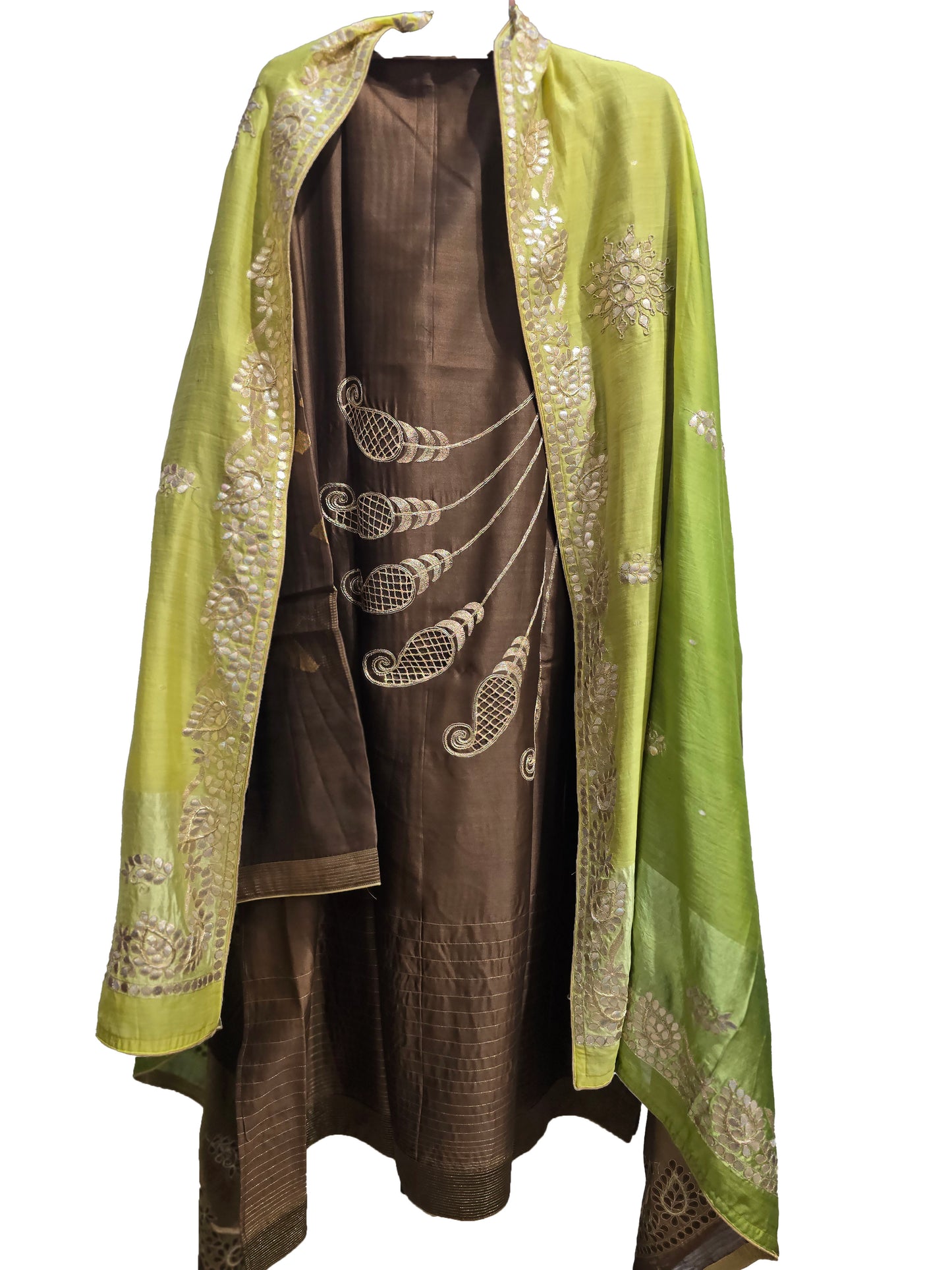 Semi Stitched Formal chanderi Suitset