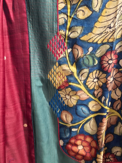 Semi Stitched Formal chanderi Suitset