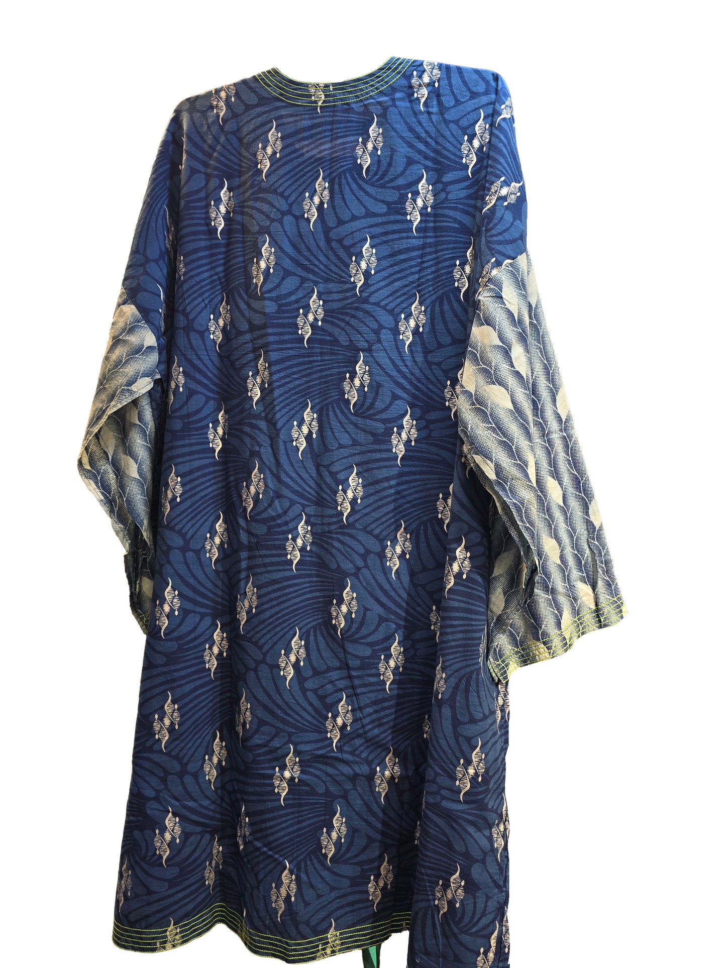 Semi Stitched Cotton Indigo blockprinted Kurta