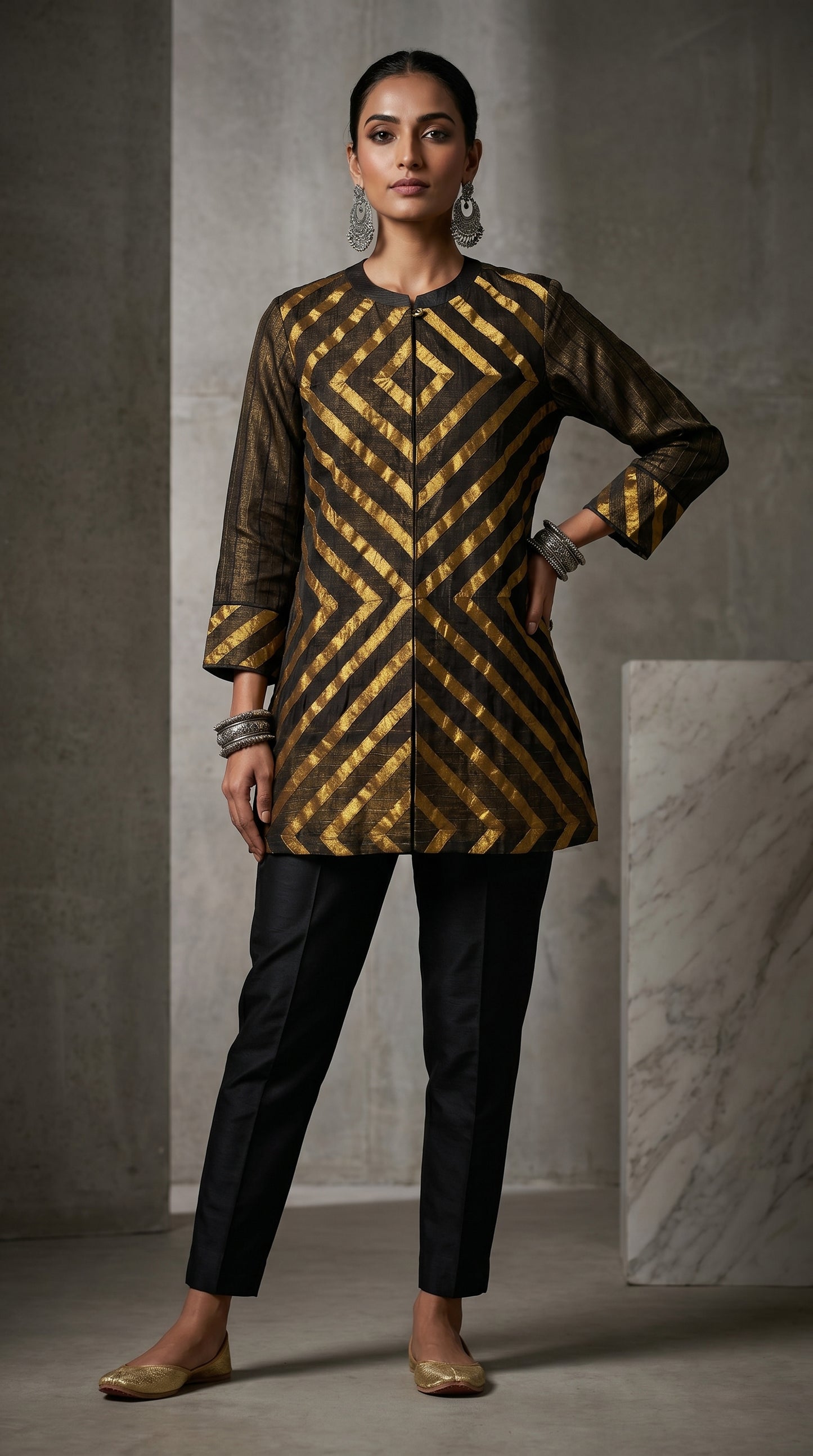 Stitched Chanderi Formal Jacket