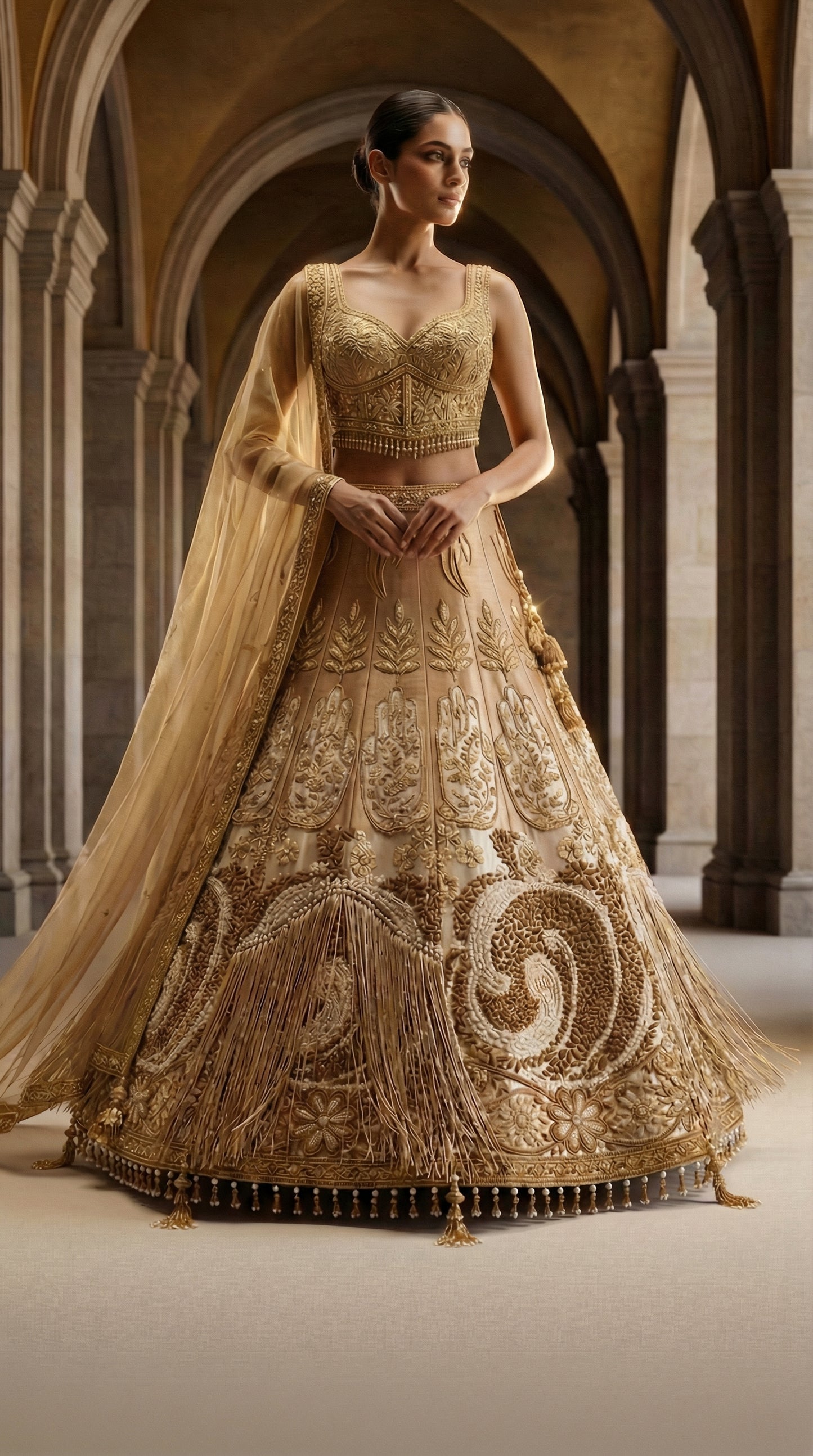 Formal embroidered Lehnga