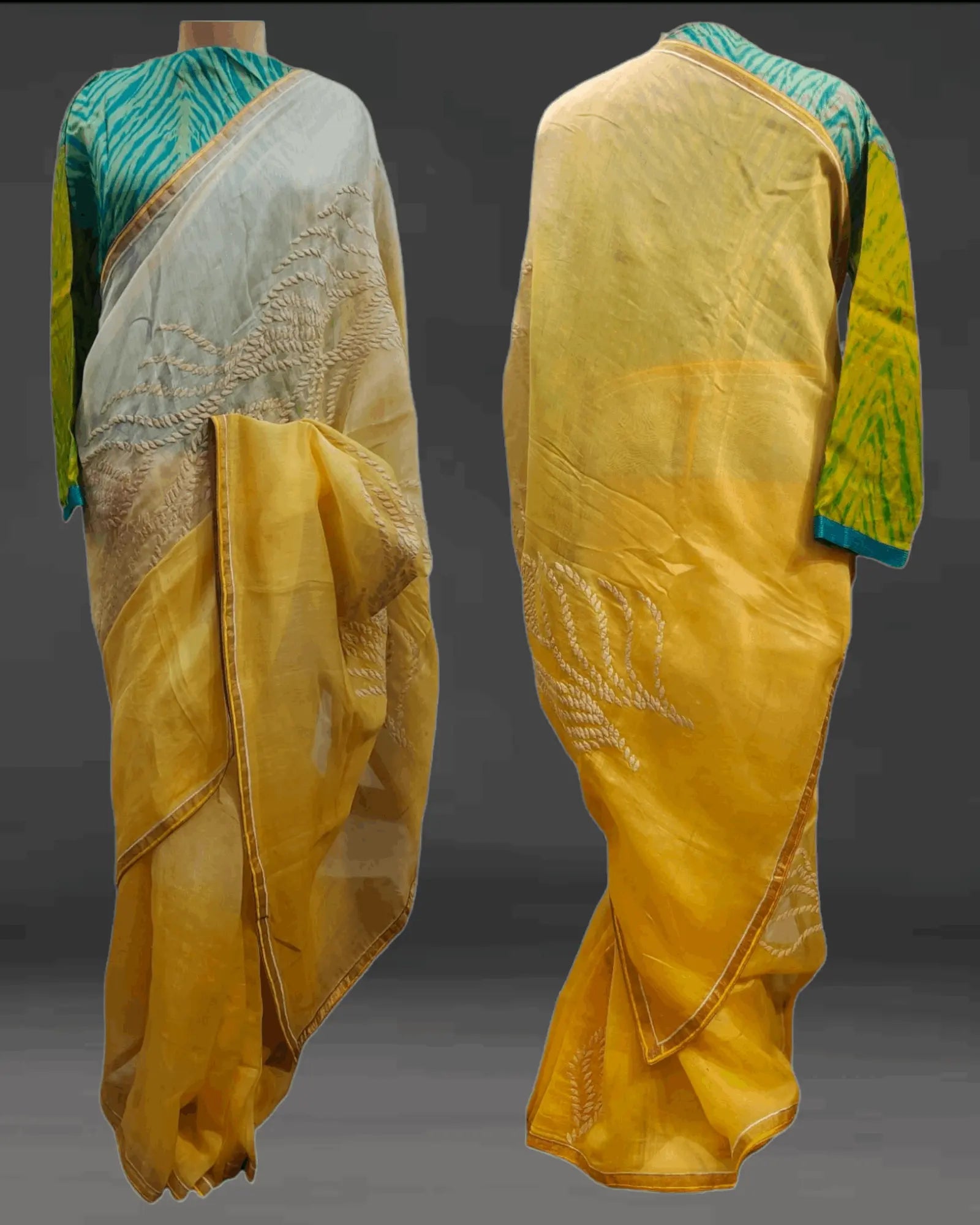 Chanderi Formal Saree (VKSRJUN122) - VISHAL KAPUR