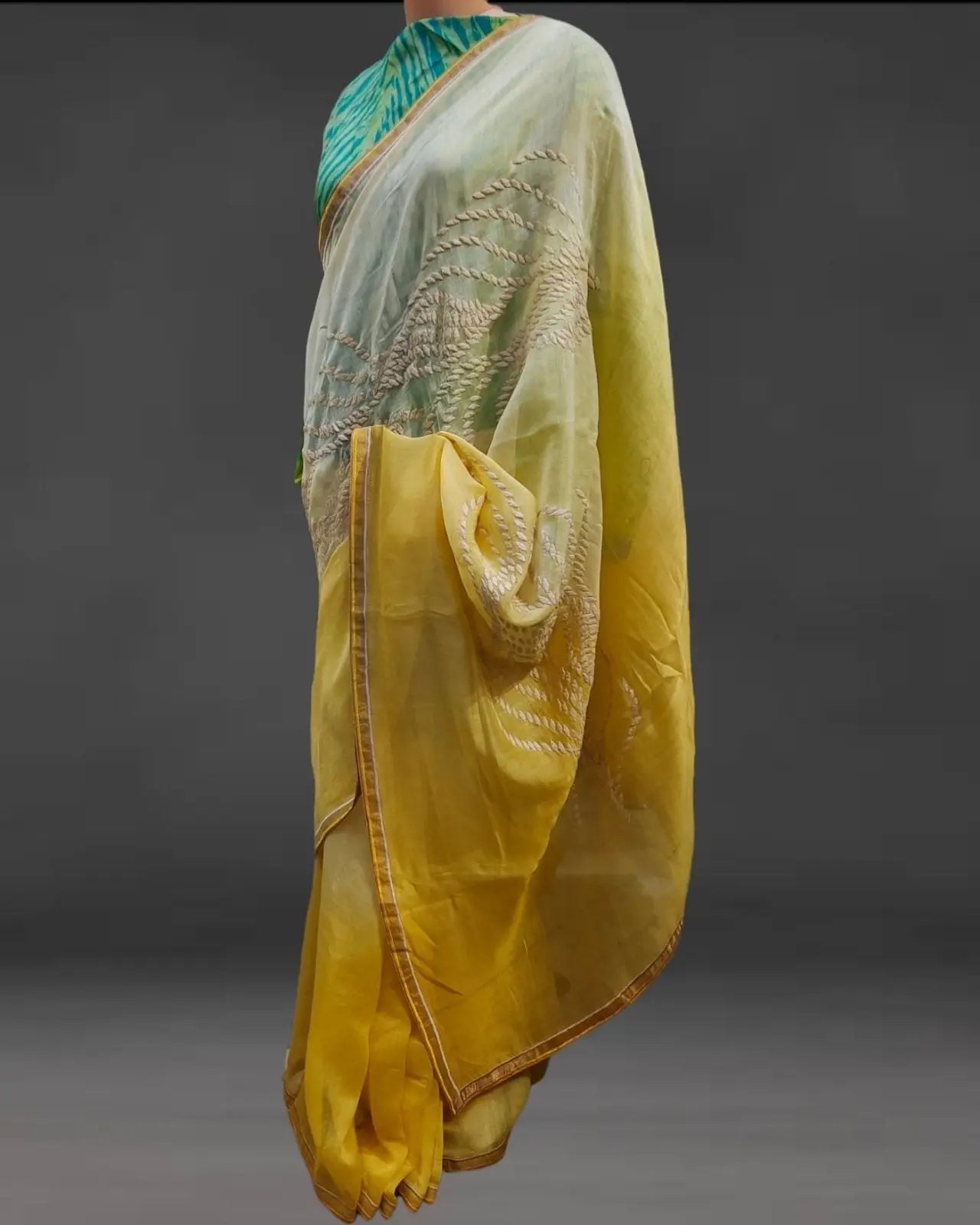 Chanderi Formal Saree (VKSRJUN122) - VISHAL KAPUR