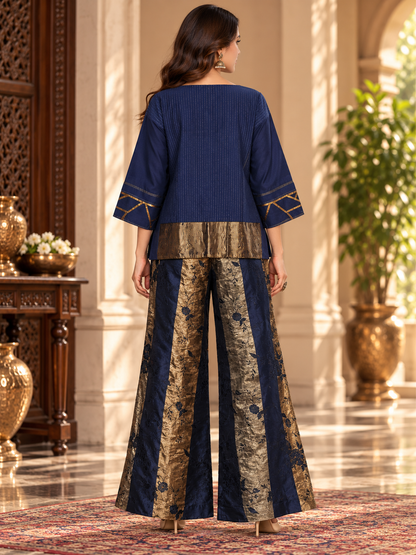 Indowestern chanderi formal coordset
