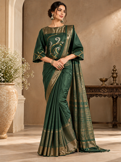 Semi Stitched Chanderi Ɓlouse