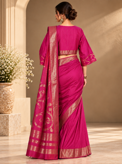 Semi Stitched Chanderi Ɓlouse