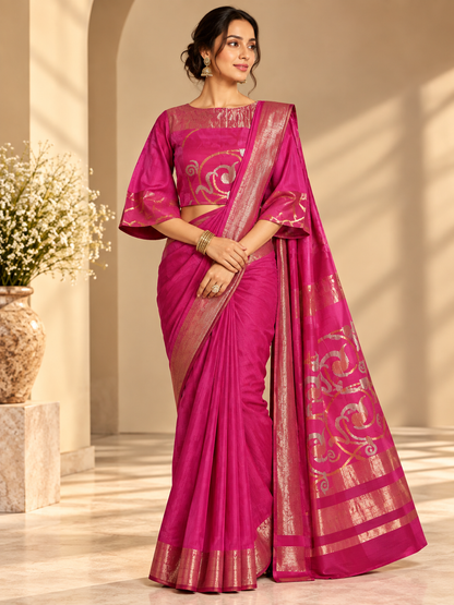 Semi Stitched Chanderi Ɓlouse