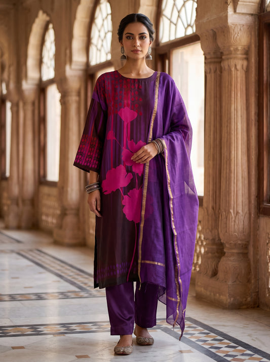 Semi Stitched Cotton Casual Suitset