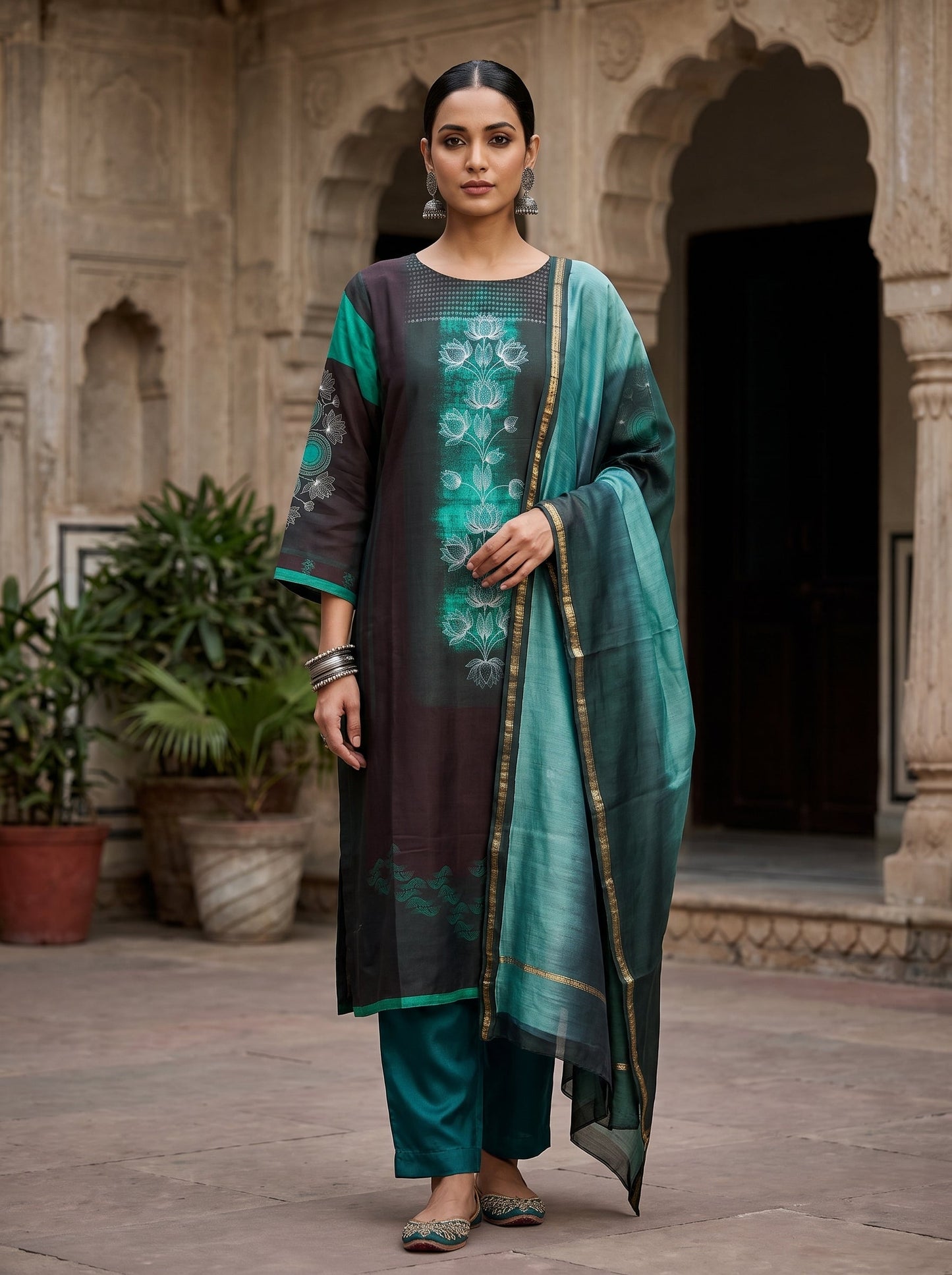 Semi Stitched Cotton Casual Suitset VISHAL KAPUR