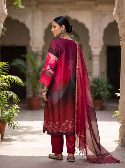Semi Stitched Chanderi Casual Suitset VISHAL KAPUR