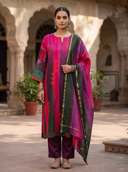 Semi Stitched Cotton Casual Suitset VISHAL KAPUR