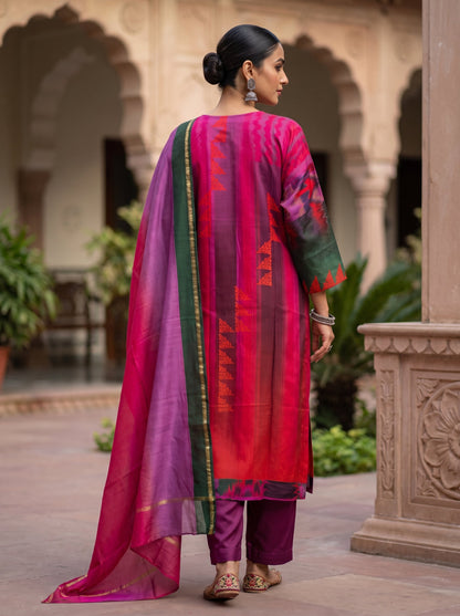 Semi Stitched Cotton Casual Suitset VISHAL KAPUR