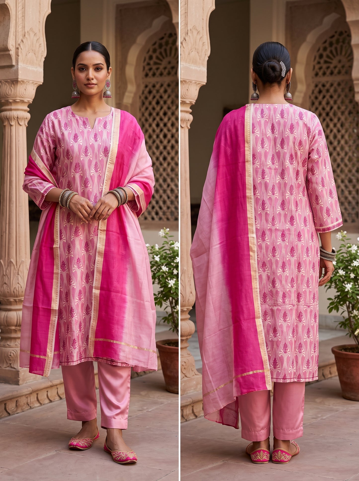 Semi Stitched Cotton Casual Suitset