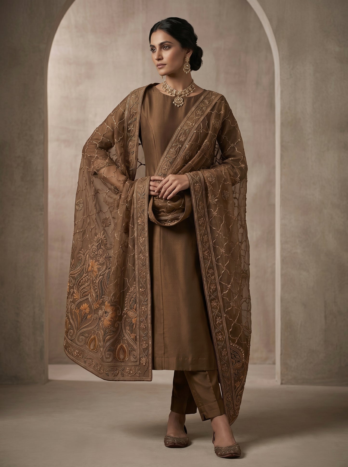 Formal Made to Order Embroidered Dupatta