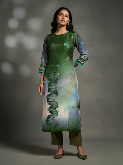 Semi Stitched Chanderi Casual kurta VISHAL KAPUR