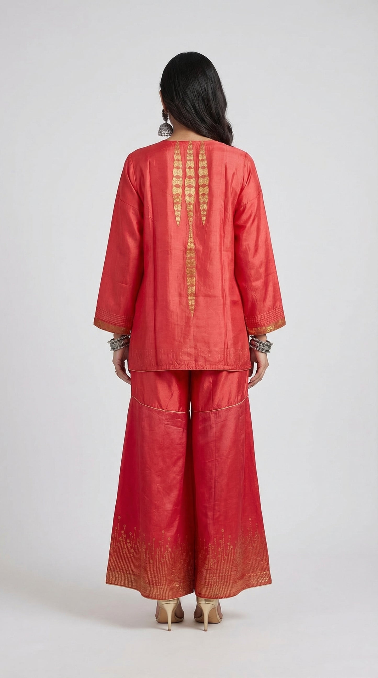 Indowestern chanderi formal coordset