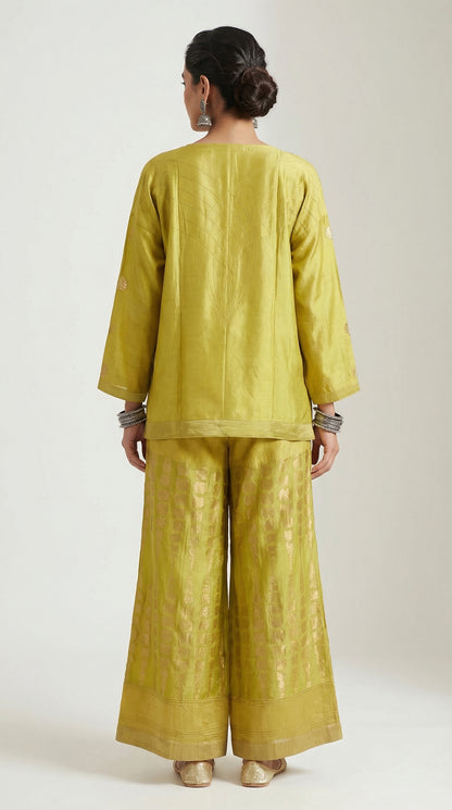Indowestern chanderi formal coordset