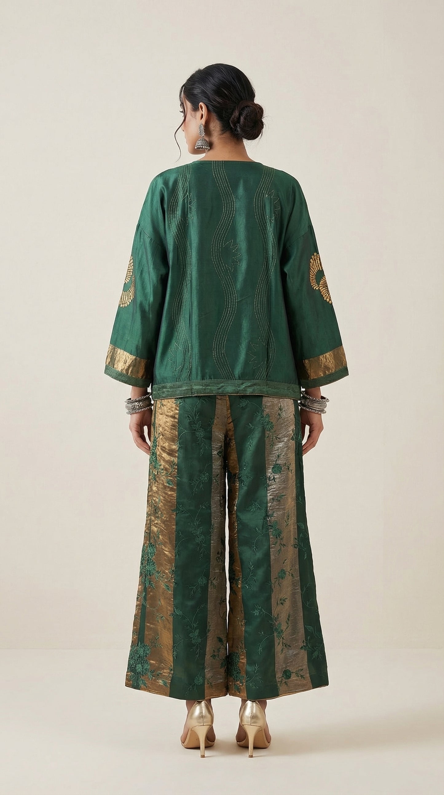Indowestern chanderi formal coordset