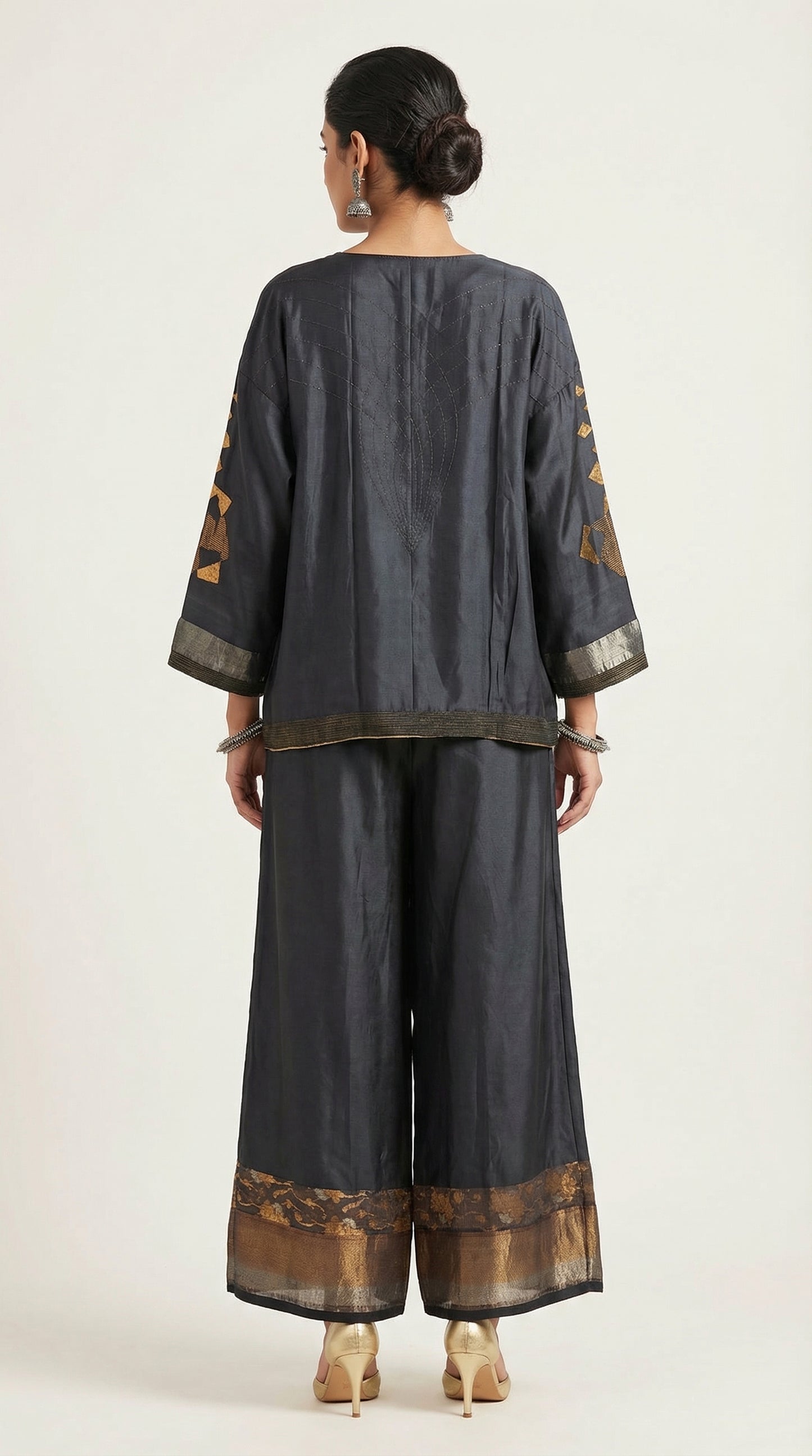 Indowestern chanderi formal coordset