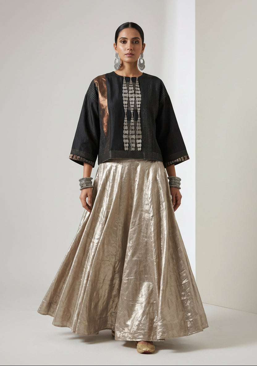 Semi stitched Formal Skirtset
