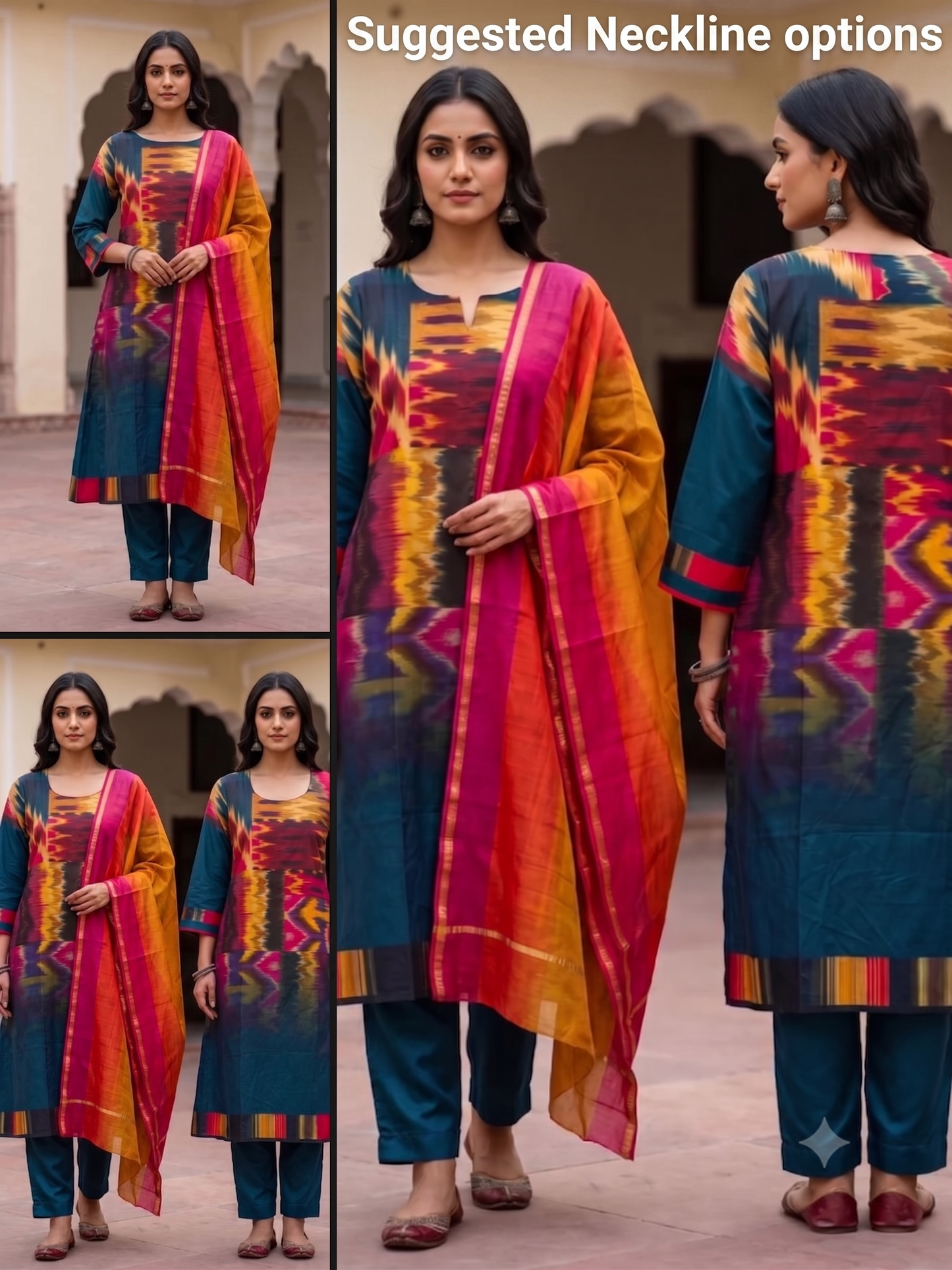 Semi Stitched Cotton Satin Casual Suitset