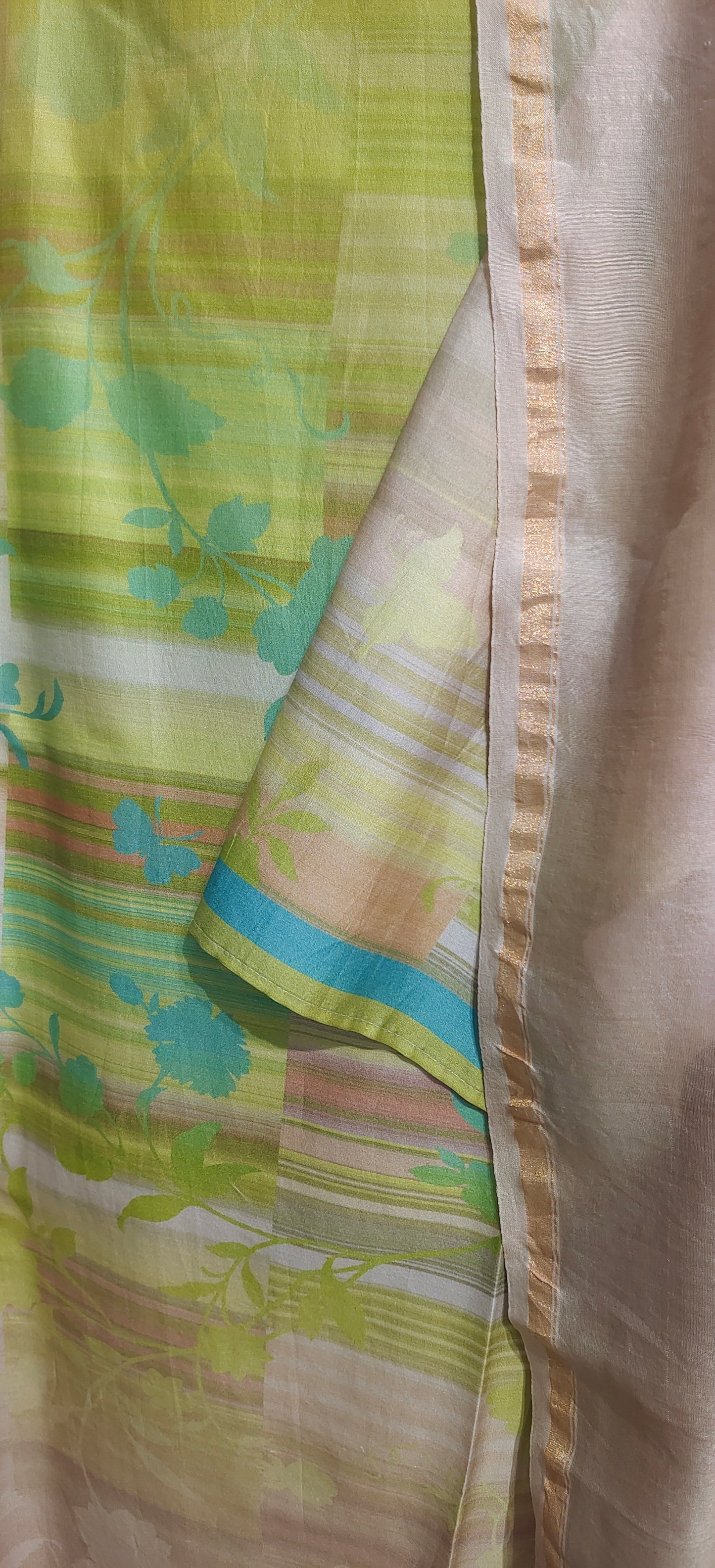 Semi Stitched Chanderi Kurta