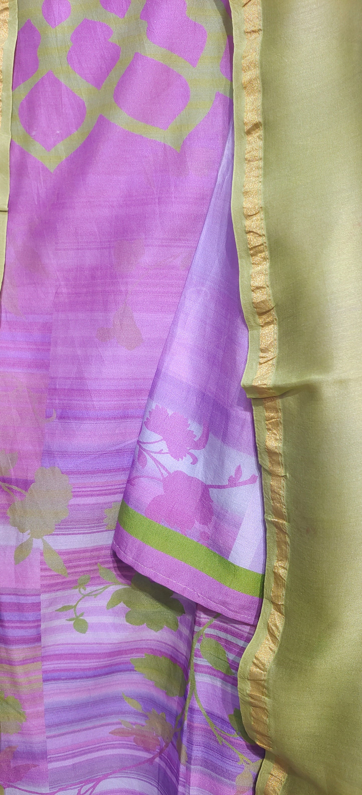 Semi Stitched Chanderi Kurta