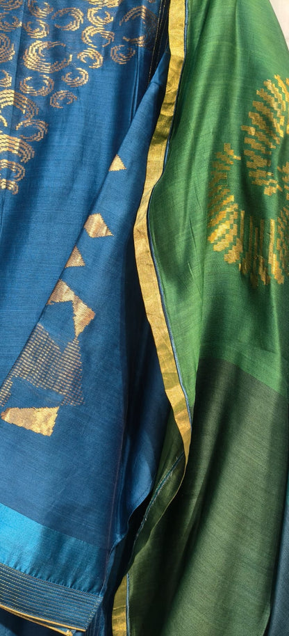 Semi Stitched Formal chanderi Kurta