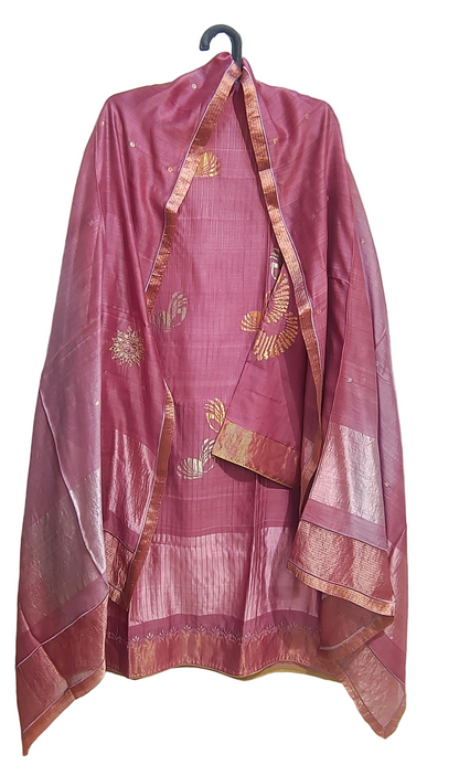Semi Stitched Formal Chanderi Suitset