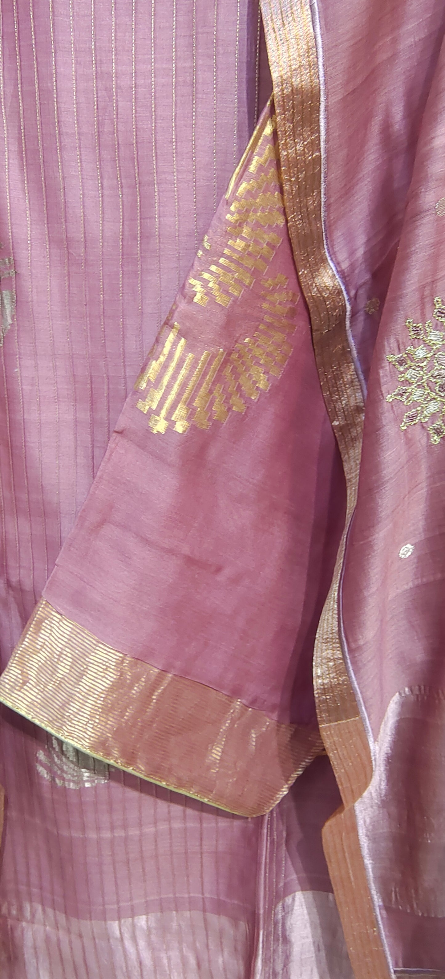 Semi Stitched Formal chanderi Kurta
