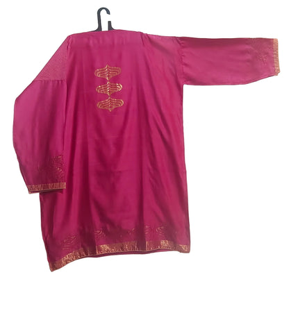 Semi Stitched Formal chanderi Kurta