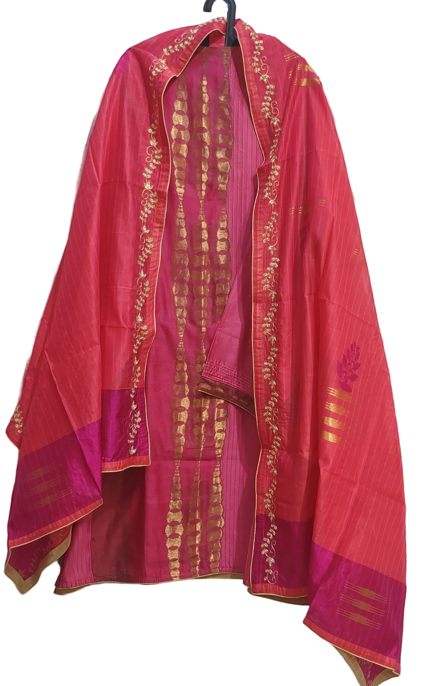Semi Stitched Formal Chanderi Suitset
