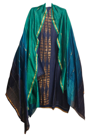 Semi Stitched Chanderi Formal Suitset