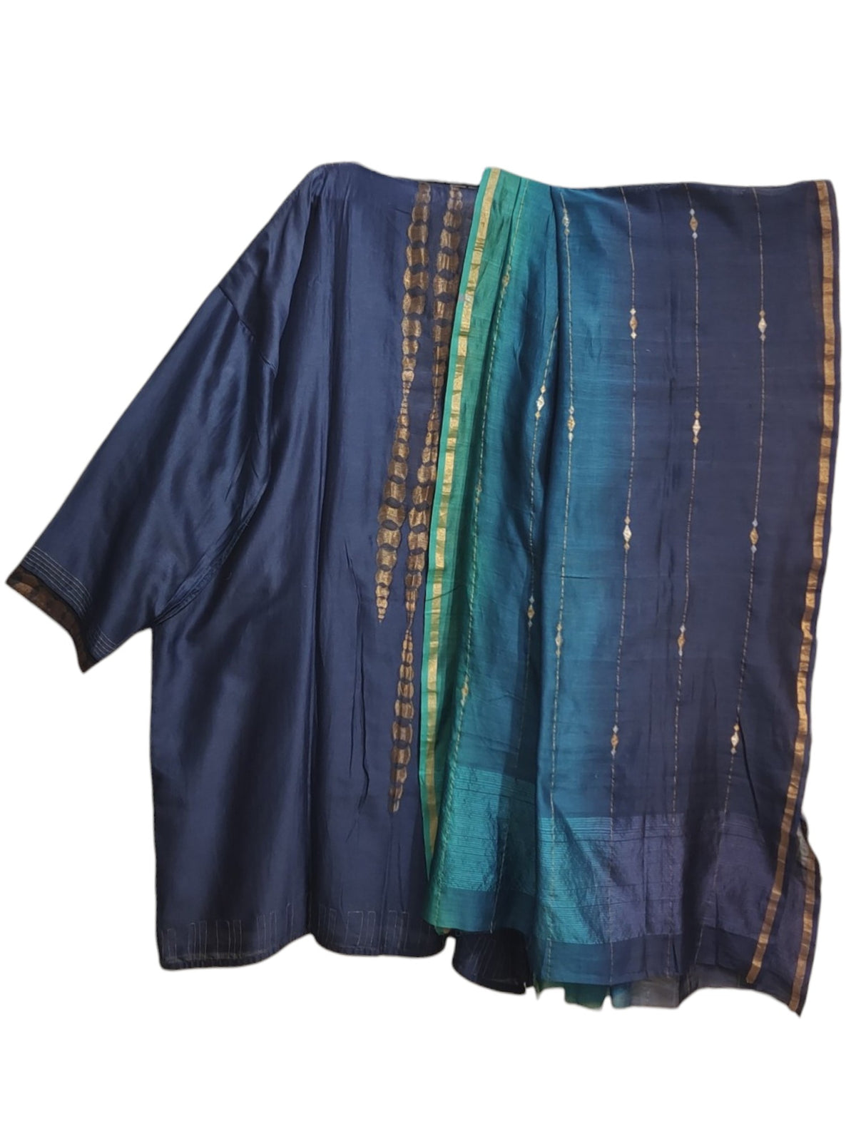 Semi Stitched Chanderi Formal Suitset
