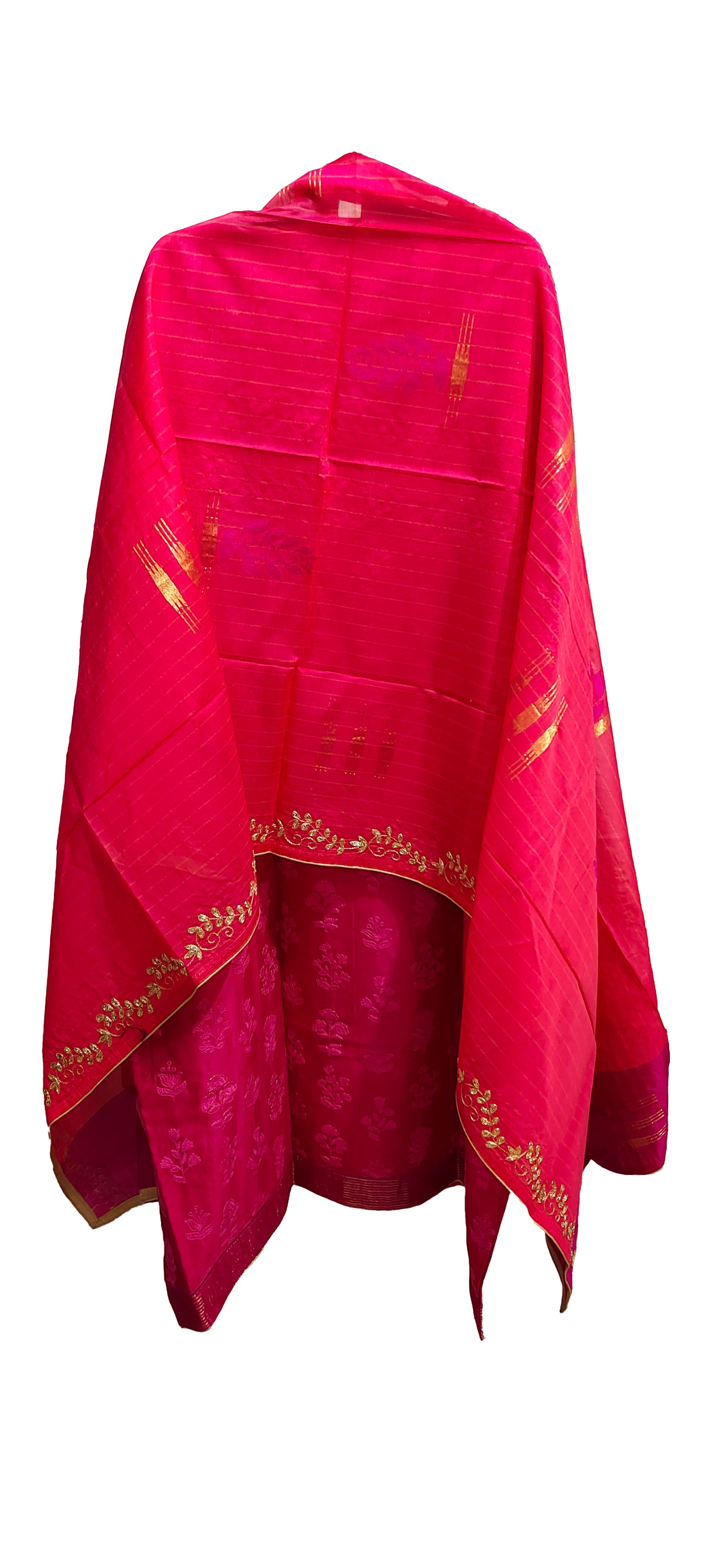 Semi Stitched Formal chanderi Suitset